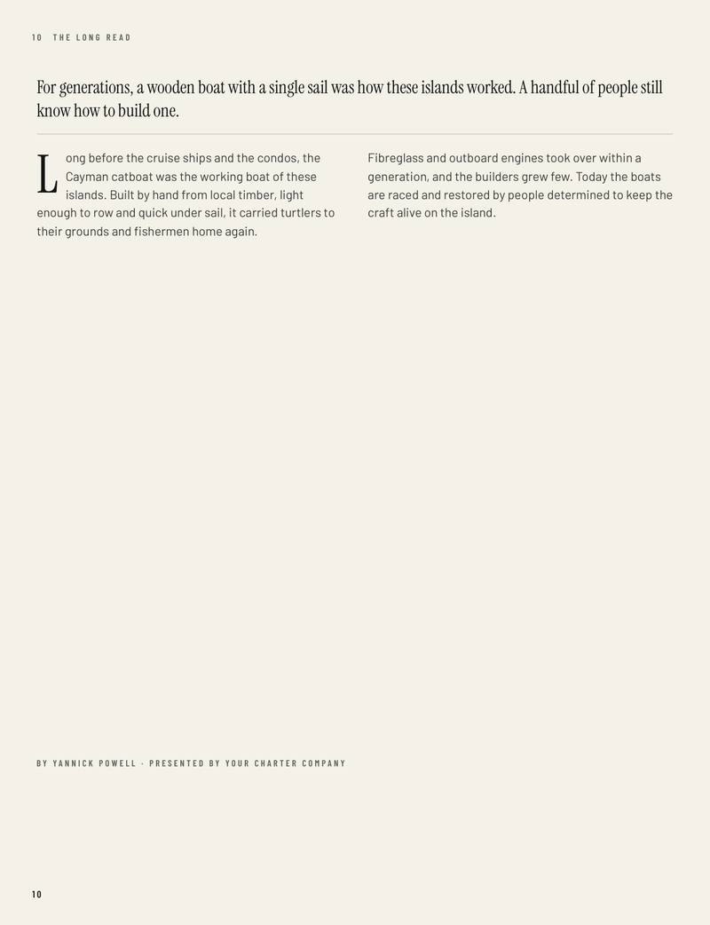 Page 10: The last catboat builders